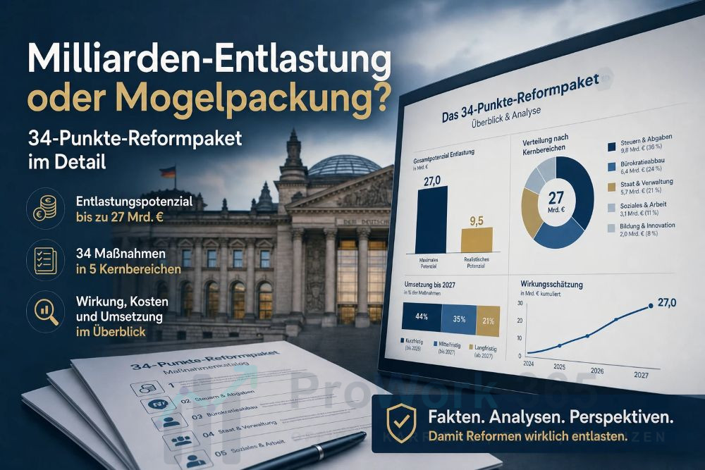 Das 34-Punkte-Reformpaket der Bundesregierung im Detail Das 34-Punkte-Reformpaket der Bundesregierung im Detail