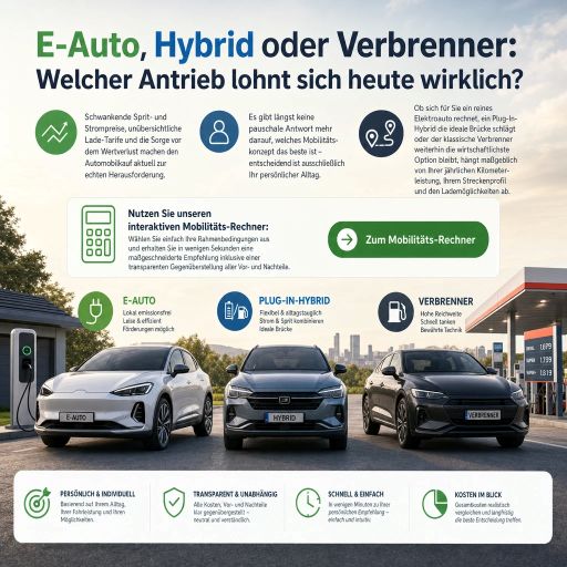 E-Auto, Hybrid oder Verbrenner?