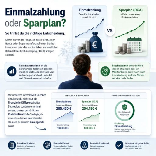 Einmalzahlung oder Sparplan