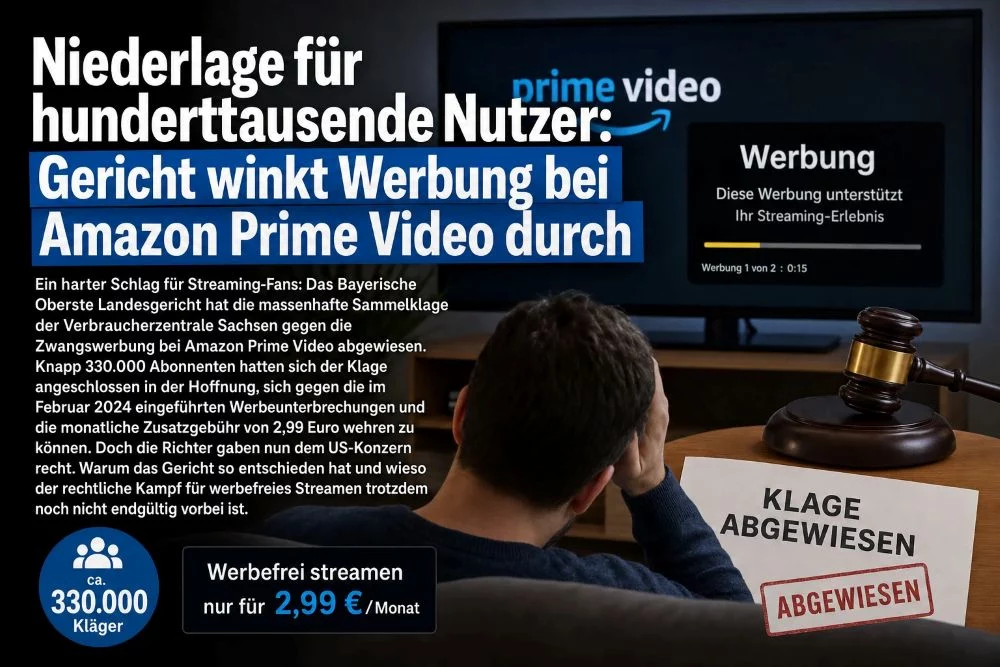 Gericht winkt Werbung bei Amazon Prime Video durch Gericht winkt Werbung bei Amazon Prime Video durch