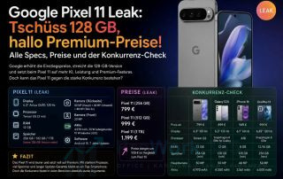 Google Pixel 11 Leak Tschüss 128 GB