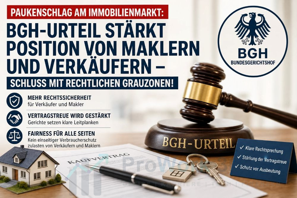 Immobilienmarkt BGH-Urteil stärkt Position von Maklern und Verkäufern