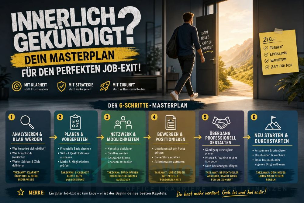 Innerlich gekündigt Dein Masterplan für den perfekten Job-Exit! Innerlich gekündigt Dein Masterplan für den perfekten Job-Exit!
