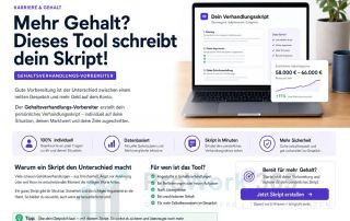 Mehr Gehalt Dieses Tool schreibt dein Skript! - Gehaltsverhandlungs-Vorbereiter