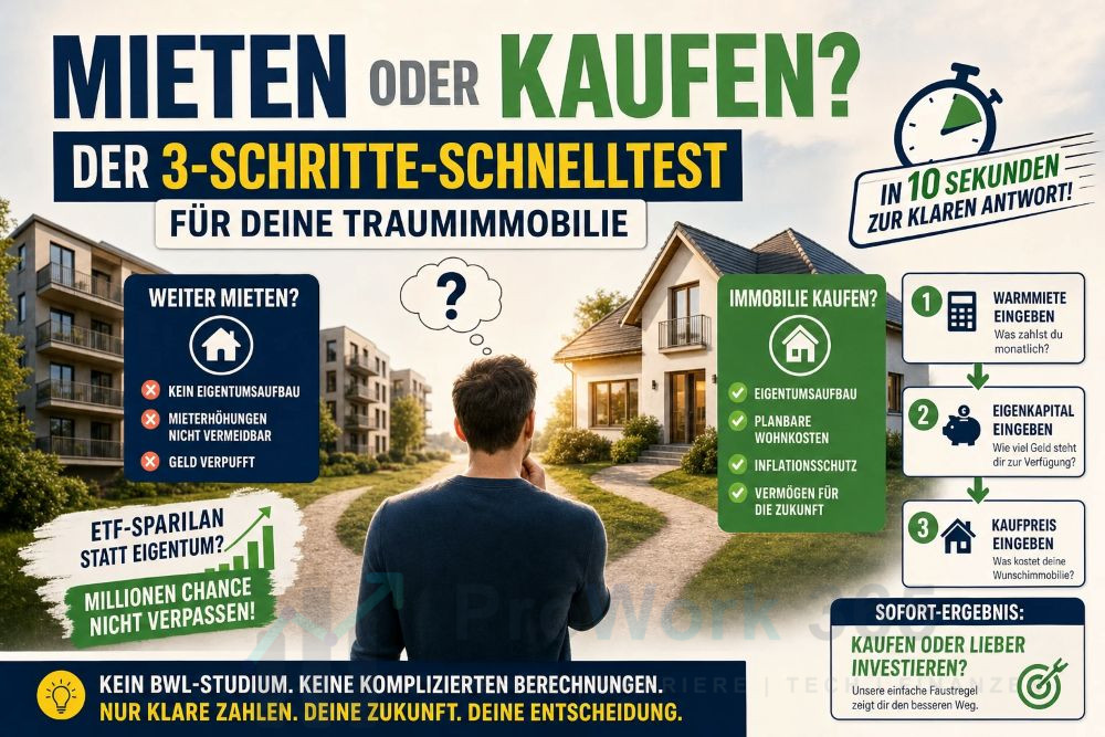 Mieten oder Kaufen Der 3-Schritte-Schnelltest für deine Traumimmobilie