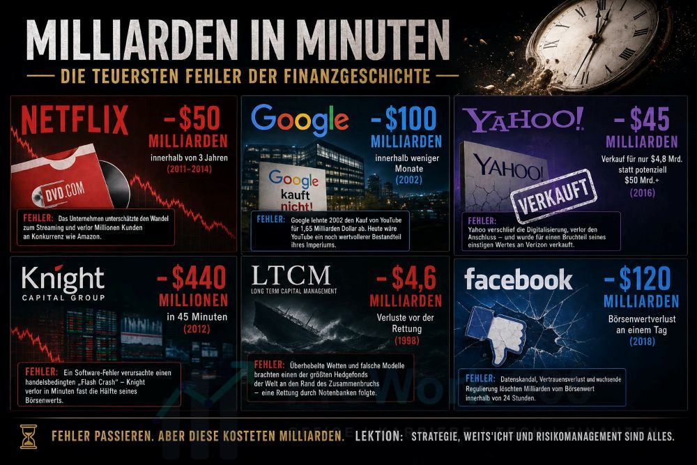 Milliarden in Minuten Die teuersten Fehler der Finanzgeschichte