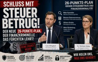 Schluss mit Steuerbetrug Der neue 26-Punkte-Plan