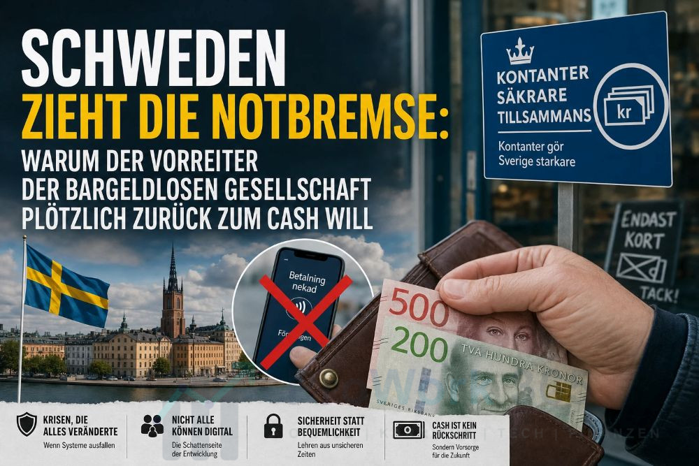 Schweden zieht die Notbremse und will zurück zum Bargeld Schweden zieht die Notbremse und will zurück zum Bargeld