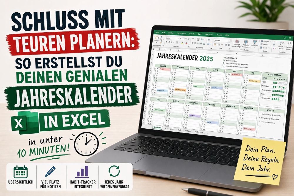 So erstellst du deinen genialen Jahreskalender in Excel So erstellst du deinen genialen Jahreskalender in Excel