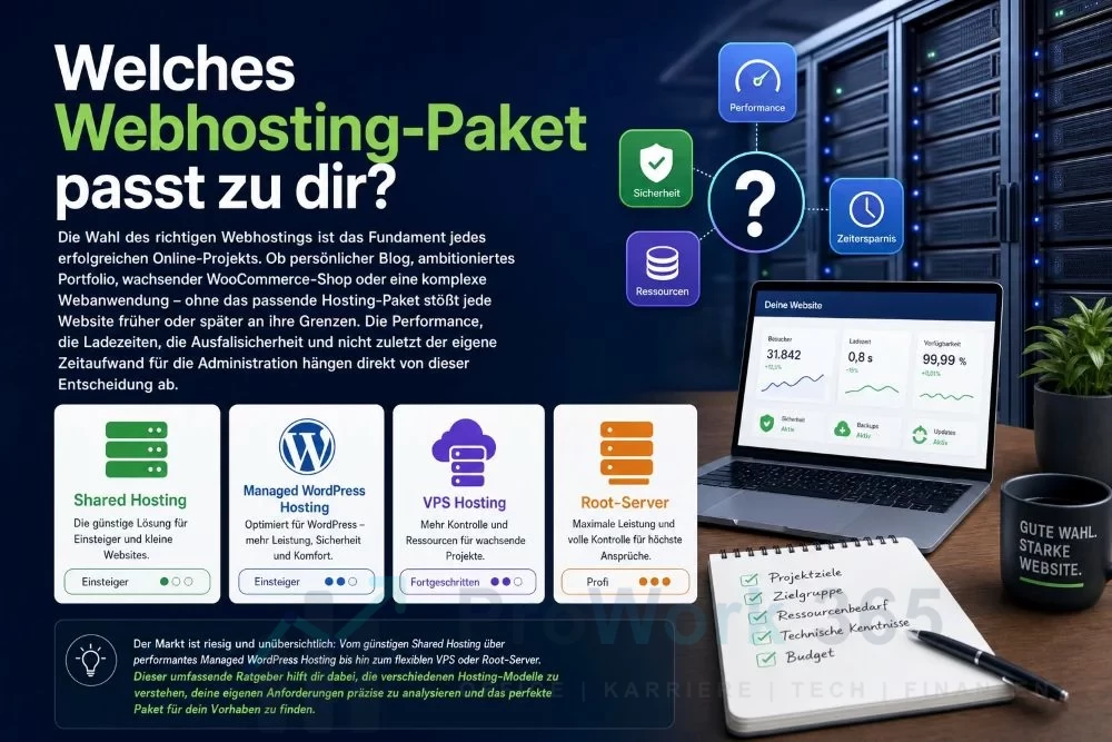 Welches Webhosting-Paket passt zu dir
