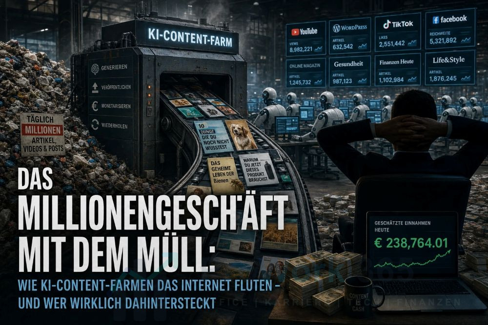 Wie KI-Content-Farmen das Internet fluten – und wer wirklich dahintersteckt Wie KI-Content-Farmen das Internet fluten – und wer wirklich dahintersteckt